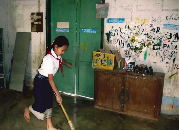 sweep the floor
